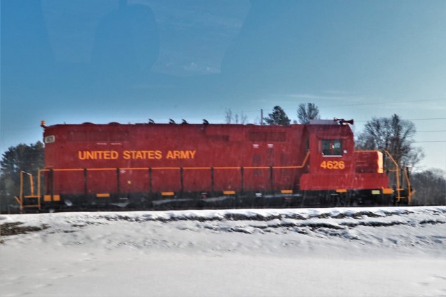 Army locomotive at Fort McCoy