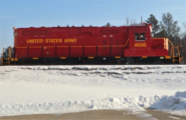Army locomotive at Fort McCoy