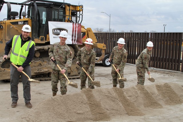 Leadership group breaks ground for Vehilcle Maintenance Facility at Whiteman Air Force Base