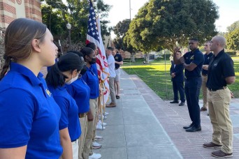 Joint Color Guard Conducts Skills Clinic at UCLA