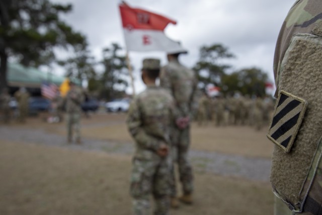 The 3rd Combat Aviation Brigade hosts a &#34;spur&#34; of the moment ceremony at Hunter Army Airfield, Georgia.