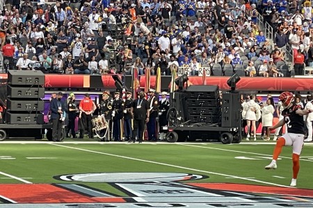 Joint Armed Forces Color Guard presents Colors at Super Bowl LVII