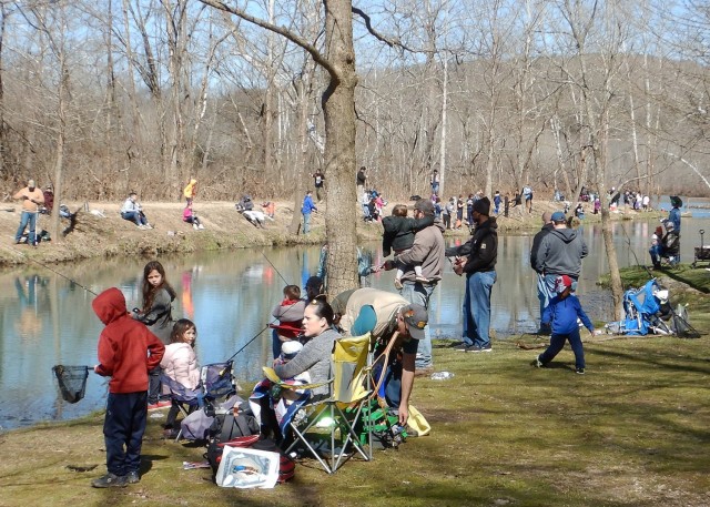 Fort Leonard Wood’s annual Kids’ Trout Fishing Derby is scheduled to take place Feb. 26 at Stone Mill Spring Recreation Area, located off of FLW 26, near Piney Valley Golf Course. The derby – organized each year by the Directorate of Public Works’ Natural Resources Branch and the Outdoor Adventure Center, in cooperation with the U.S. Forest Service and the Missouri Department of Conservation – provides the opportunity for anglers ages 15 and younger to earn prizes by catching any of the tagged rainbow trout the MDC add to the spring prior to the event. Registration begins at 9 a.m., and the derby will take place from 10 a.m. to 5 p.m. A parent or guardian must accompany the participants. Parking will be available at the trailhead for the recreation area, and along FLW 26 – volunteers will be on hand to direct traffic. 