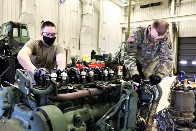 Construction Equipment Repairer Advanced Leader Course students build skills at Fort McCoy
