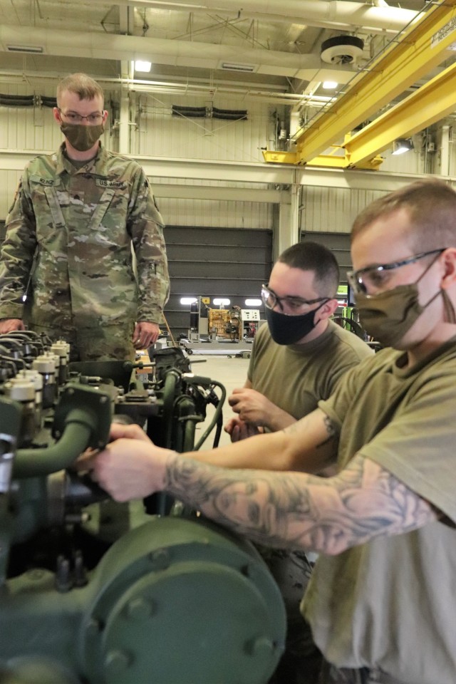 Construction Equipment Repairer Advanced Leader Course students build skills at Fort McCoy