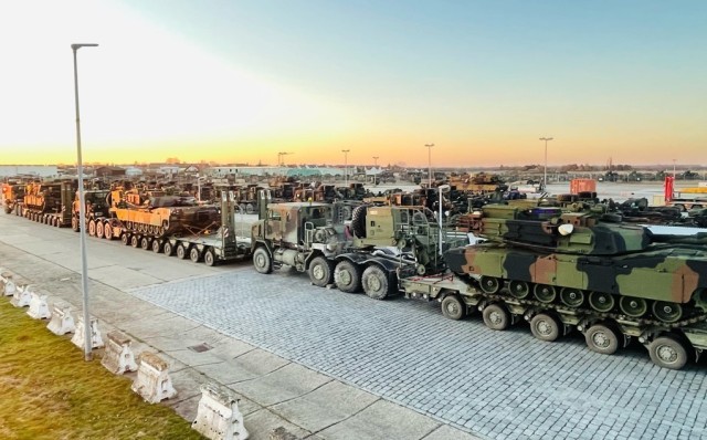 Army propositioned stocks in Europe activated to support deployment of Armored Brigade Combat Team