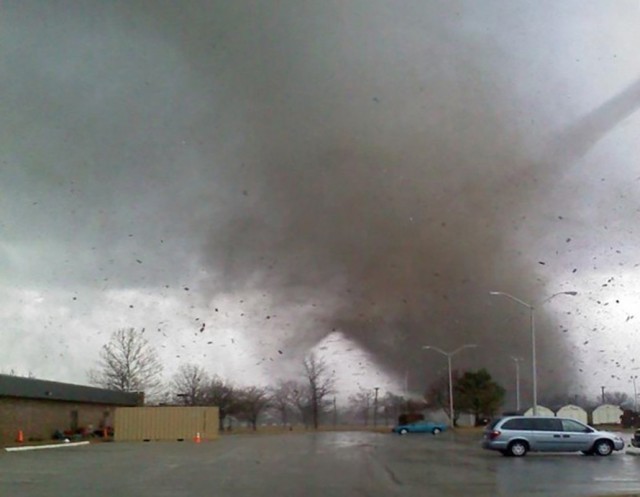 A tornado touched down Dec. 31, 2010, on Fort Leonard Wood, causing an estimated $90 million in damage. 