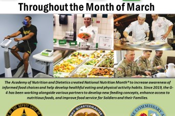 Support for National Nutrition Month® Featured as Part of the Army’s Commitment to Soldier Nutrition