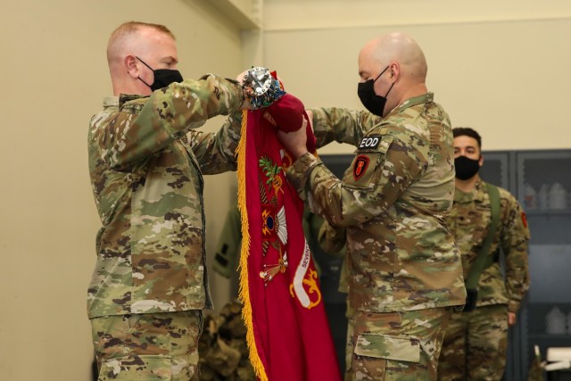 79th Explosive Ordnance Disposal Battalion, 71st Ordnance Group, 20th CBRNE Command, conducted a battalion casing ceremony on March 11th, 2022, at Fort Riley, KS., as the unit prepares for its deployment to the U.S. Central Command theater of...