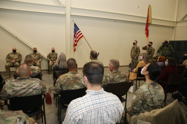 79th Explosive Ordnance Disposal Battalion, 71st Ordnance Group, 20th CBRNE Command, conducted a battalion casing ceremony on March 11th, 2022, at Fort Riley, KS., as the unit prepares for its deployment to the U.S. Central Command theater of...