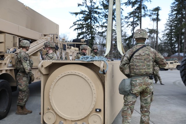 Using the Nation’s first prototype Long Range Hypersonic System, Bravo Battery Soldiers with the 5th Battalion, 3rd Artillery, 17th Field Artillery Brigade executed ground movement, round transfers, and established firing capability at Joint Base Lewis McChord Feb. 22-24