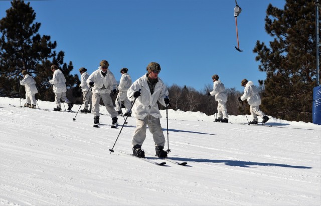 Cold-Weather Operations Course class 22-05 students make most of skiing training