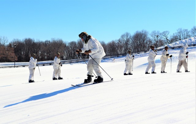 Cold-Weather Operations Course class 22-05 students make most of skiing training