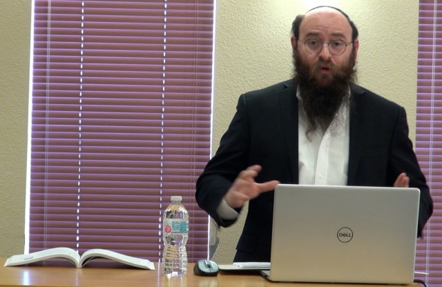 Rabbi Benzion Shemtov, Officiating Rabbi, provides Jewish religious adult education remotely over the internet for Soldiers stationed around the world from the Prosser Village Chapel at Fort Huachuca, Ariz. 