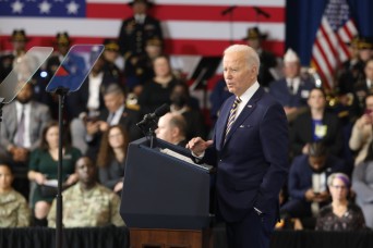 1st Cavalry Division Band Performs For President Joe Biden