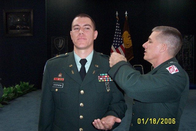 Retired Ordnance Corps CW5 promotes son to CW5