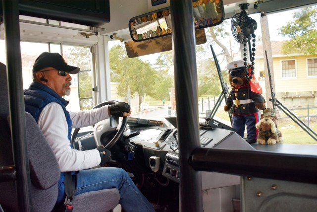 Presidio of Monterey service members pay tribute bus driver with name tapes