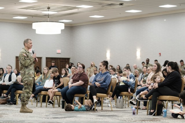 U.S. Sergeant Major of the Army hosts Town Hall for deployed Soldiers' Families