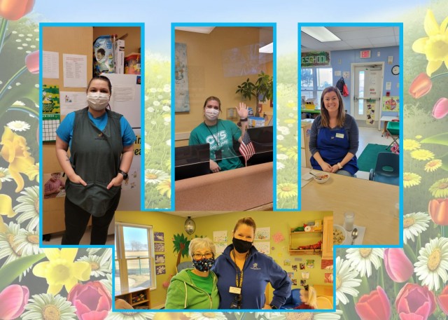 Some of our great child care workers at the Bryant Child Development Center!