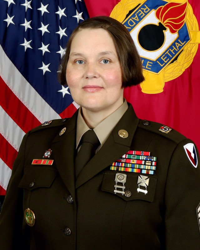 Command Sgt. Maj. Petra M. Casarez, Command Sergeant Major of Joint Munitions Command.