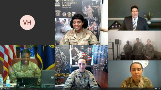 Female Soldiers and leaders spoke during a Facebook Live Women&#39;s History Month panel on March 24, 2022.