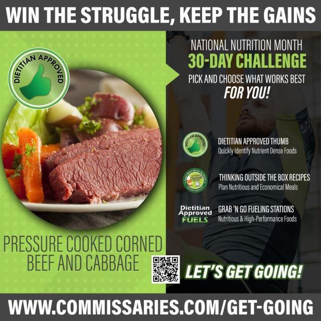 FOCUSING ON NUTRITION: Commissaries invite patrons to improve quality of their diets during 30-day challenge