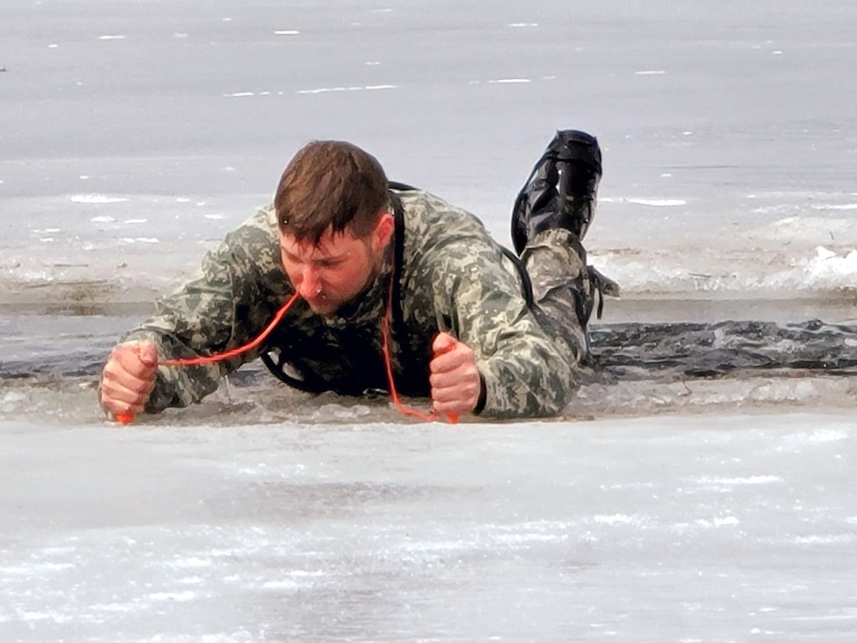 Cold-Weather Operations Course students jump in for cold-water ...