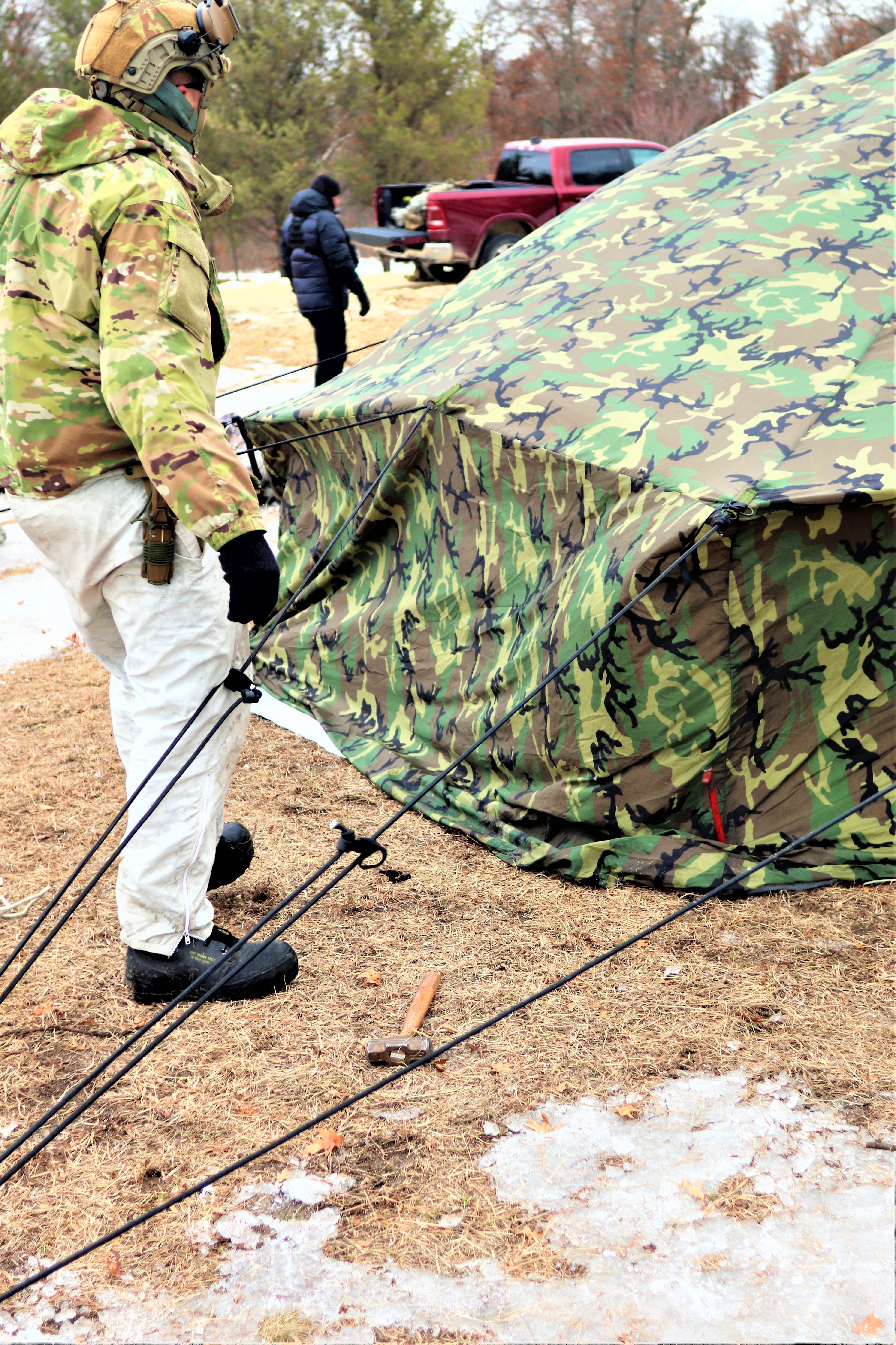 Soldiers learn to build Arctic tents during cold weather training at Fort  McCoy