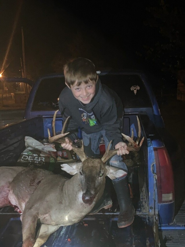 Eight-year-old Ryan Ward was the youngest hunter at Red River to take a deer during 2021 season. 