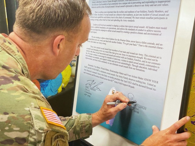 402nd AFSB reaffirms commitment to preventing sexual assault and sexual harassment