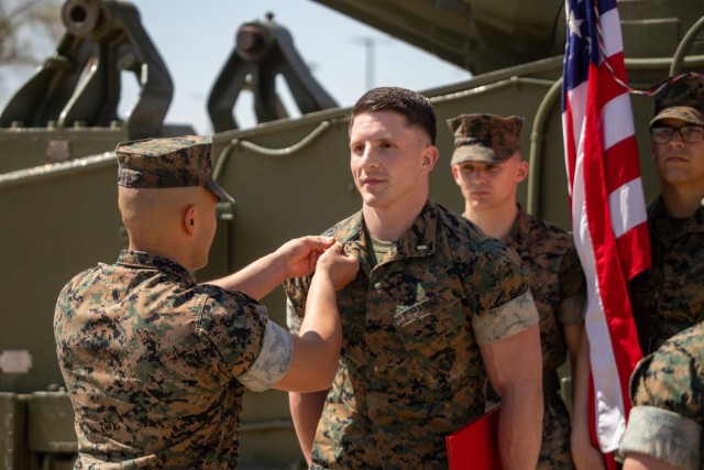 From stripes to bars — former Marine NCO commissioned as 2nd Lt ...