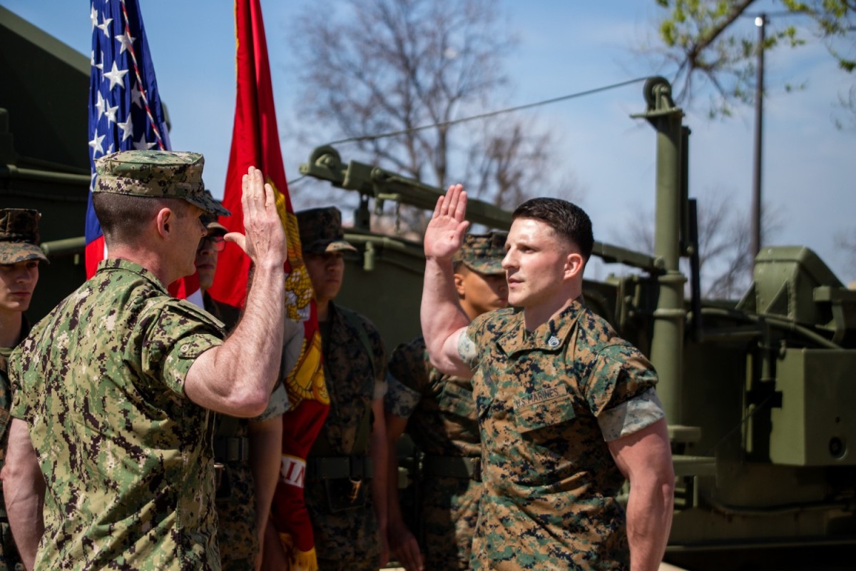 From stripes to bars — former Marine NCO commissioned as 2nd Lt ...