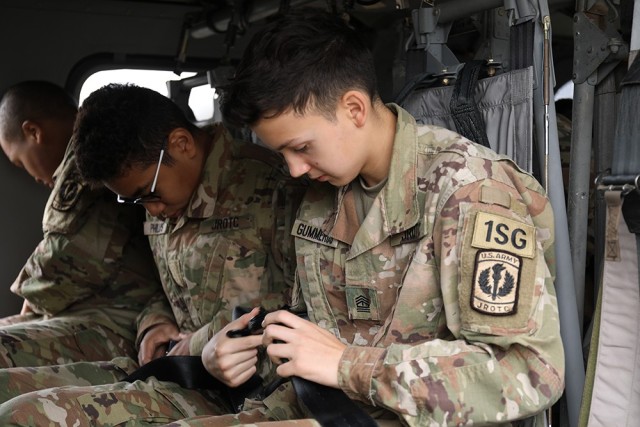 Zama JROTC cadets learn about Army aviation mission, take Black Hawk flight 