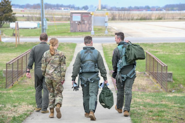 ROTC cadets fly in backseat of F-16s from the 113th Wing, D.C. Air National Guard