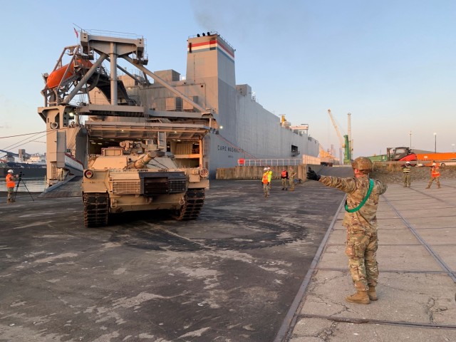 Vlissingen port operations swiftly move Army equipment through Europe