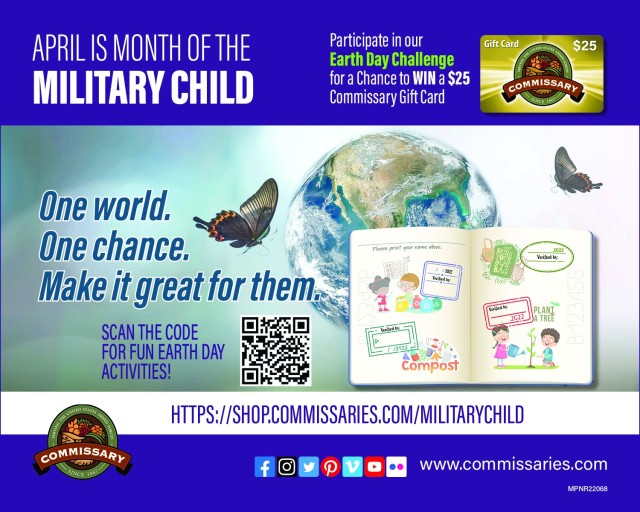 MONTH OF MILITARY CHILD: Children  of eligible commissary shoppers can help save environment, enter contest  for chance  to win $25 gift card