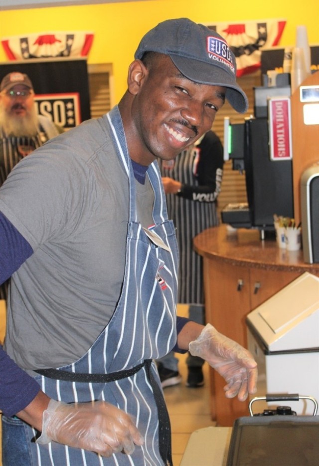 Quincy Tucker, USO volunteer.