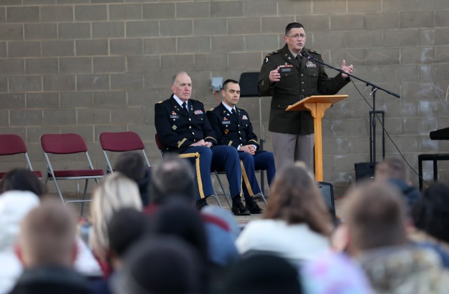 Fort Knox Garrison chaplain delivers message of hope at frigid Easter sunrise service