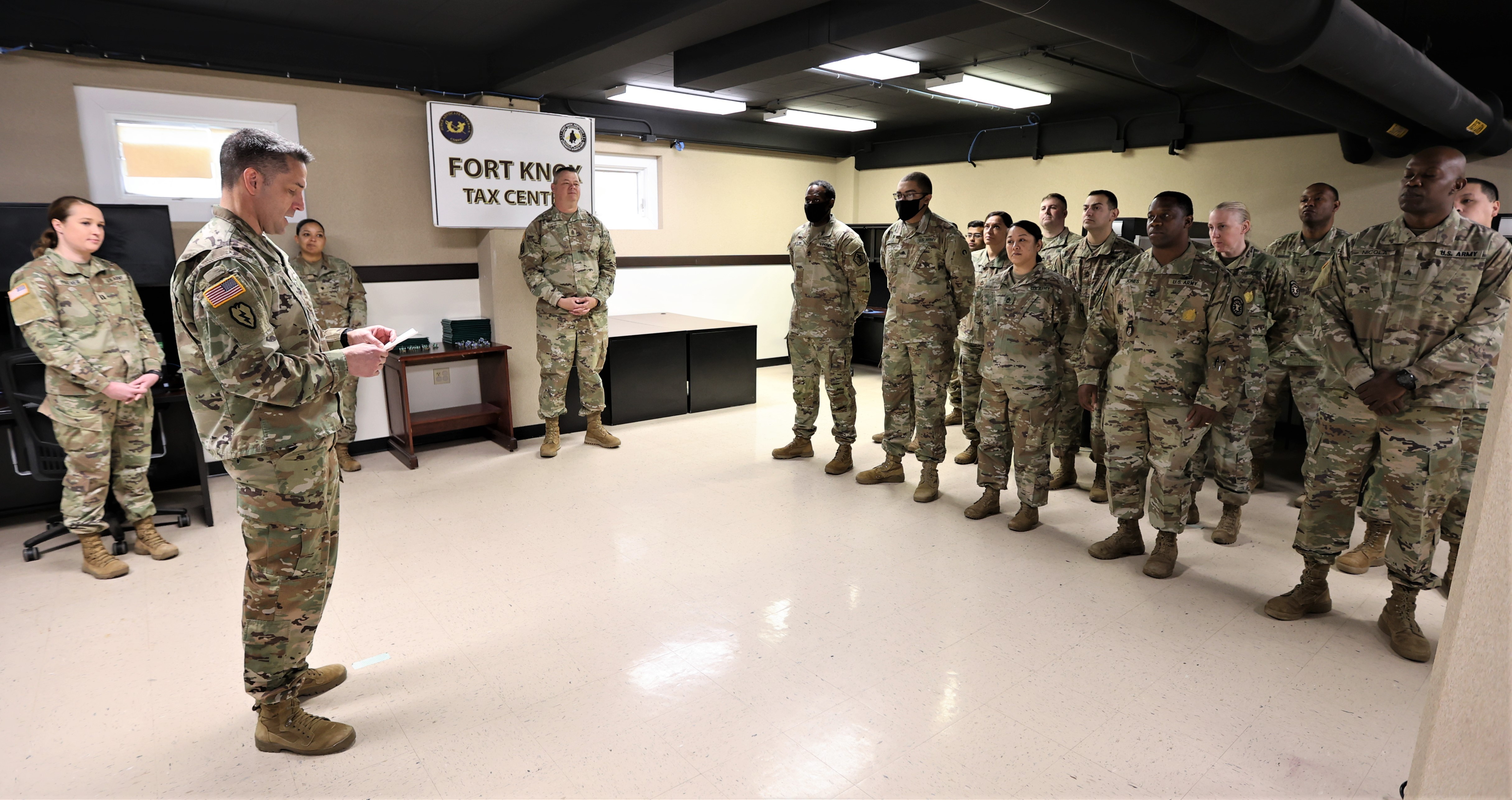 Fort Knox Tax Center team honored at closing ceremony following