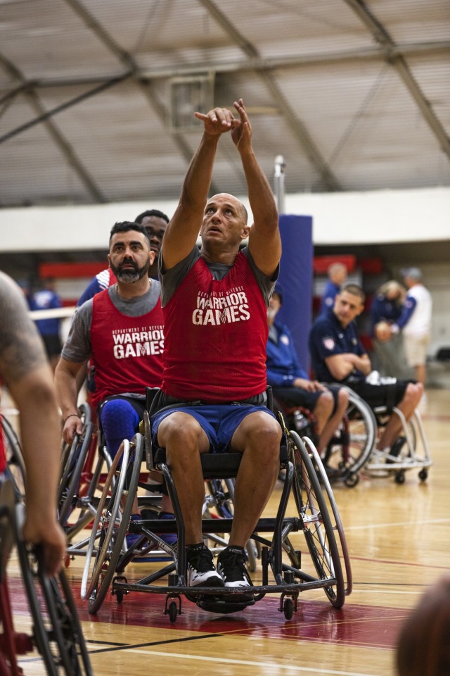 U.S. Army Veterans Train in Wheelchair Basketball at the 2022 Invictus Games Team U.S. Training Camp