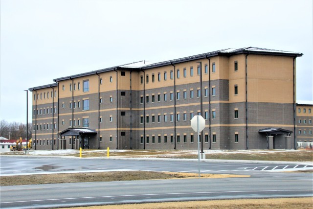 First transient troops training barracks construction project, funded in FY 2019, completed at Fort McCoy