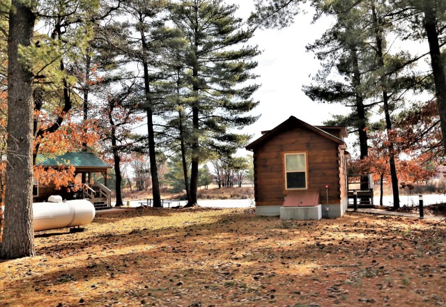 Cabins at Fort McCoy’s Pine View Campground are available during fishing season, year-round
