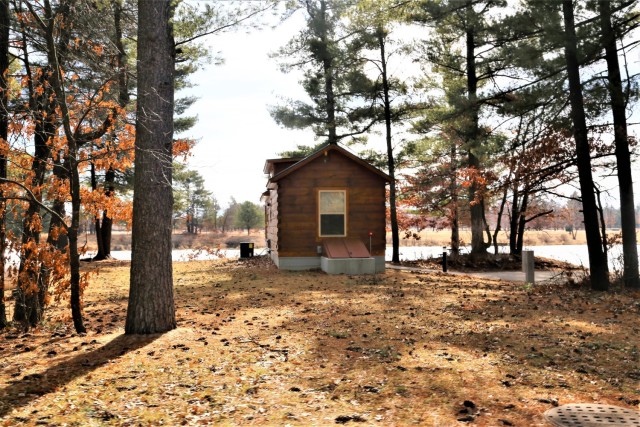 Cabins at Fort McCoy’s Pine View Campground are available during fishing season, year-round