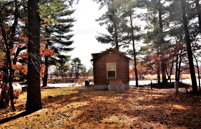 Cabins at Fort McCoy’s Pine View Campground are available during fishing season, year-round