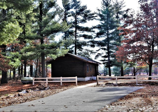 Cabins at Fort McCoy’s Pine View Campground are available during fishing season, year-round