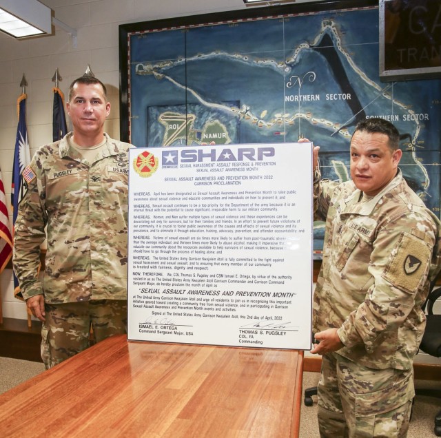 Proclamation Signed on USAG-KA Honors Sexual Assault Awareness and Prevention Month