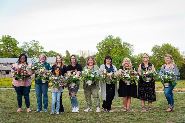 Gold Star spouses gather April 21 for “A Night of Honor” at Field and Forage Flower Farm. 