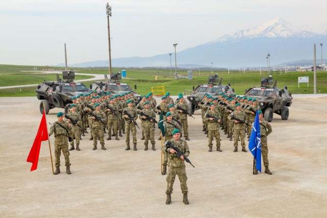U.S. battalion leads multinational force during peace support operations in Kosovo