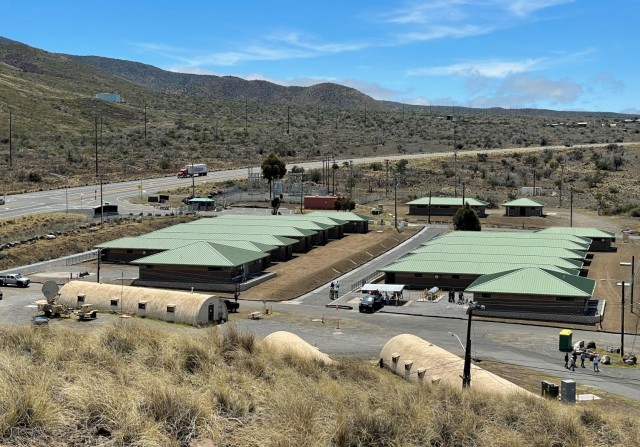 Overhead view of the 20 new barracks spaces at Pohakuloa Training Area. 