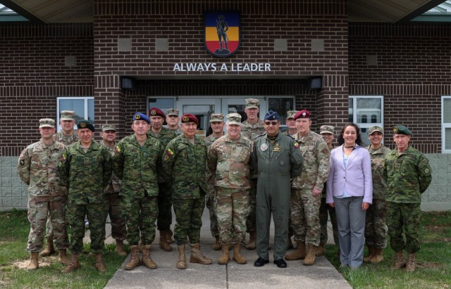 Ecuadorian leaders visit the Kentucky National Guard as part of the State Partnership Program March 28, 2022, in Frankfort, Kentucky. The week-long engagement was the first in-person conference of the two countries since 2018.
